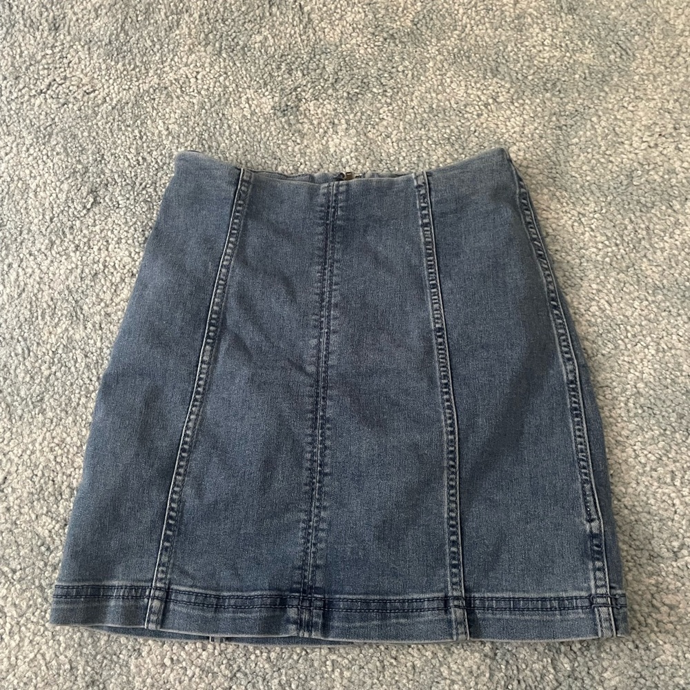 Free People Modern Femme Denim Mini Skirt